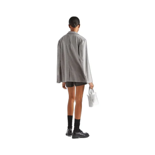 Single-breasted cashmere jacket