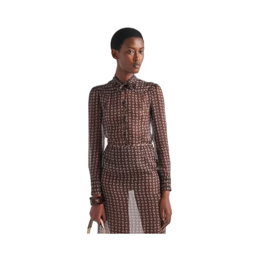 Paisley print chiffon shirt