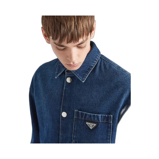 Padded denim shirt