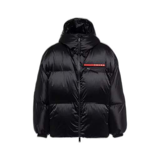 Oversized technical Re-Nylon down jacket