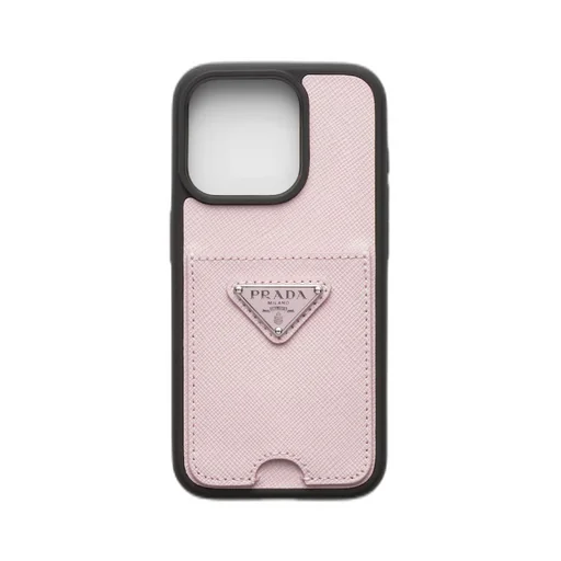 Saffiano leather cover for iPhone 15 Pro