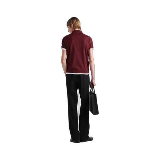 Superfine wool polo shirt