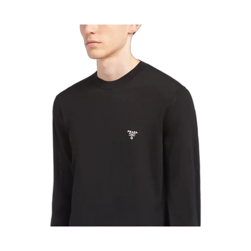 Superfine wool crew-neck sweater