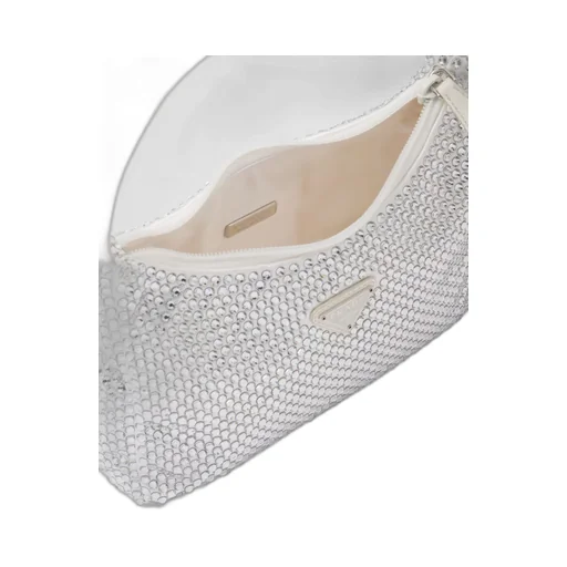 Satin mini-bag with crystals