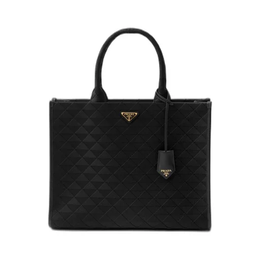 Prada Symbole large embroidered fabric bag