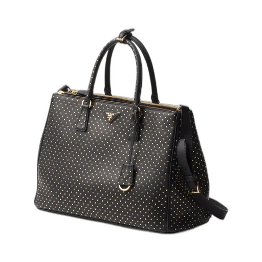Extra-large Prada Galleria studded leather bag