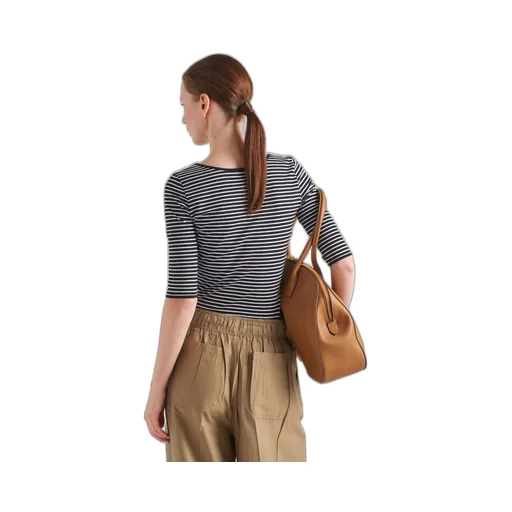 Striped jersey top