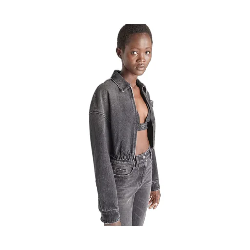 Denim blouson jacket