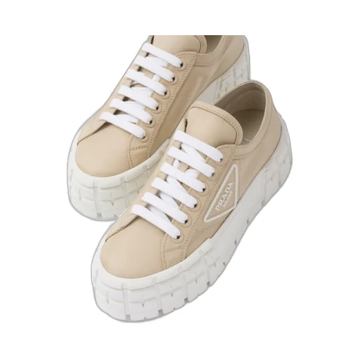 Double Wheel Re-Nylon gabardine sneakers