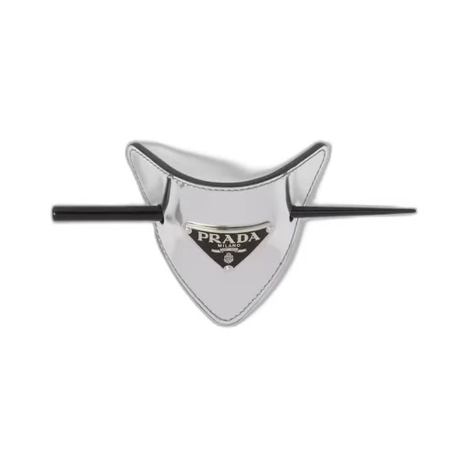 Brushed leather hair clasp with stick
