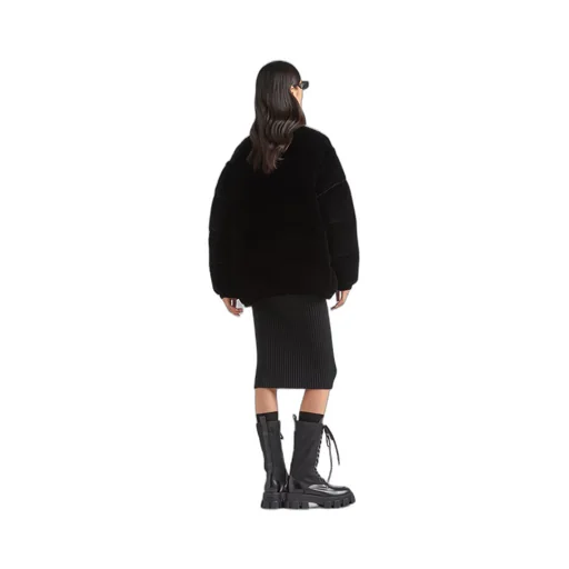 Convertible velvet down jacket