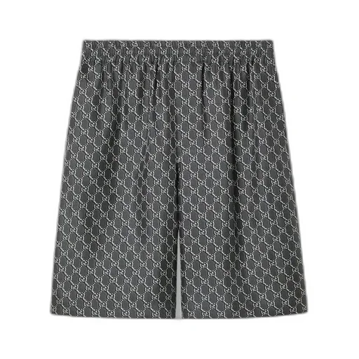 GG print silk twill shorts