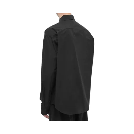 Logo Collar Long Sleeve Button Down Shirt