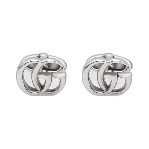 Silver cufflinks with Double G