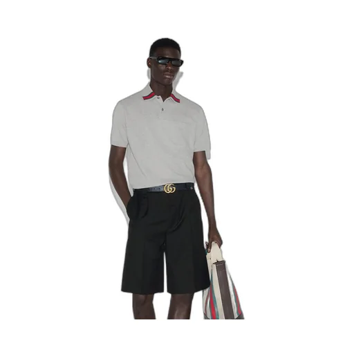 Cotton polo shirt with Web
