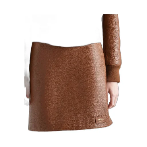 Nappa leather skirt