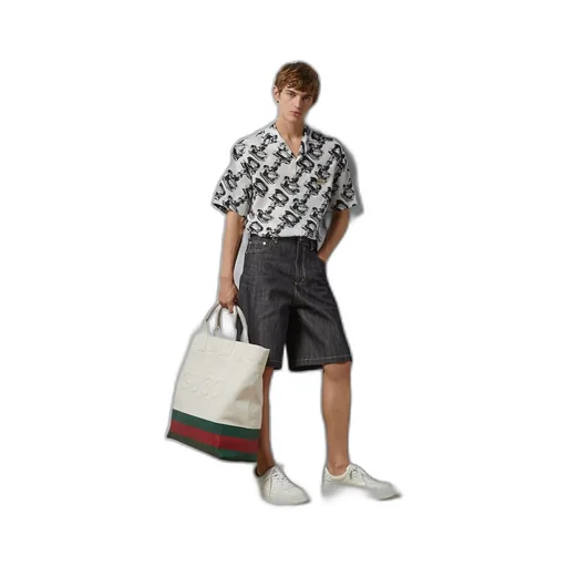 Canvas tote bag with embossed detail