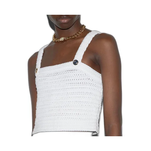 Crochet knit cotton top