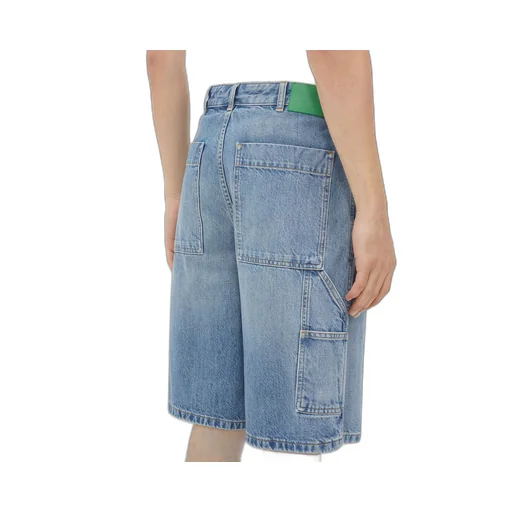 Vintage Indigo Cargo Denim Shorts