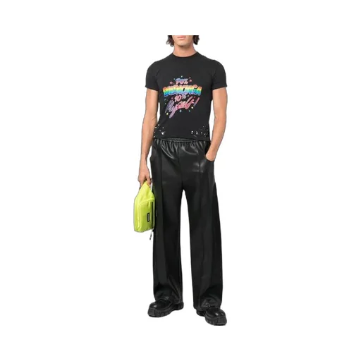 Small-Fit Distressed Graphic Jersey T-Shirt