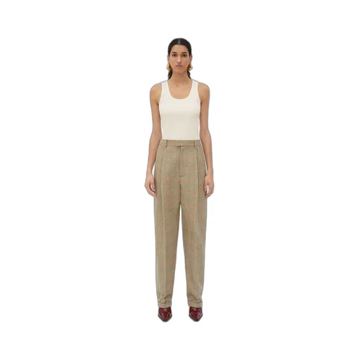 Prince Of Wales Wool Trousers