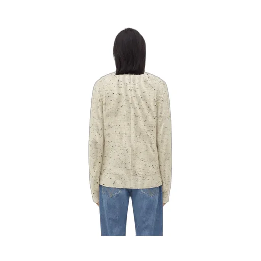 Textured Wool Rib Oversized Cardigan