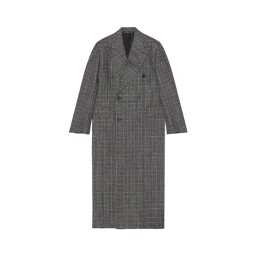 Double Breasted Check Coat