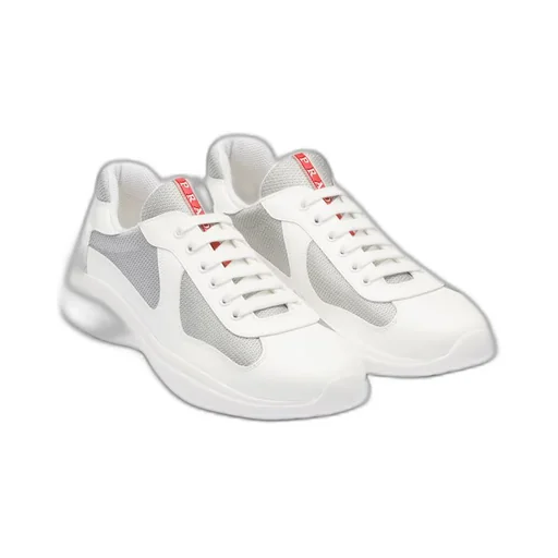 Patent leather and technical fabric Prada America's Cup sneakers