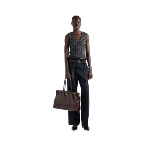 Large leather handbag