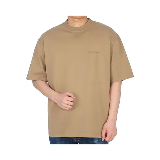 Loose Round Neck Alphabet Embroidered Logo T-Shirt
