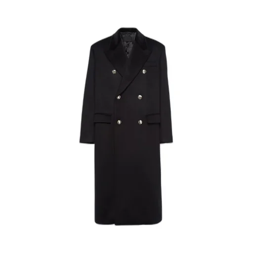 Double-breasted cashmere coat