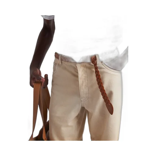 Worn bull-denim Bermudas