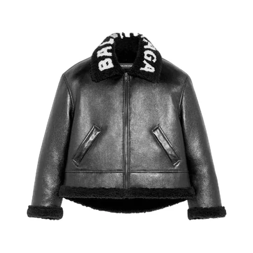 Cocoon Leather Aviator Jacket
