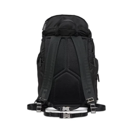 Re-Nylon and Saffiano leather backpack