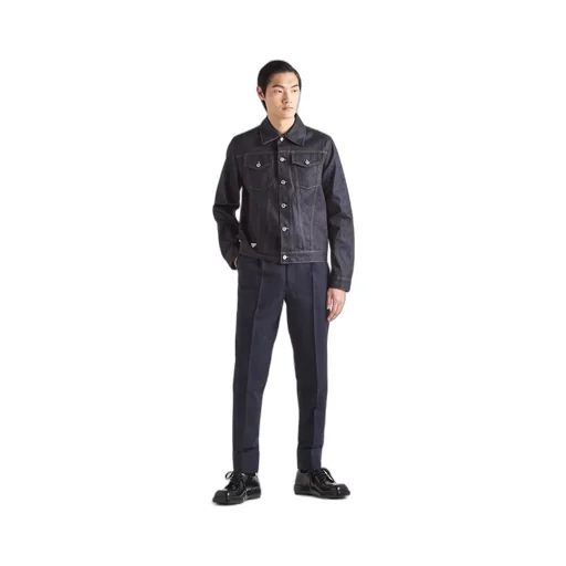 Denim blouson jacket