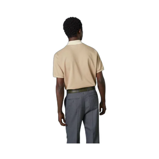 Stretch cotton piquet polo shirt