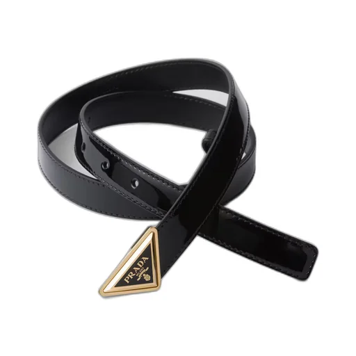 Patent leather belt