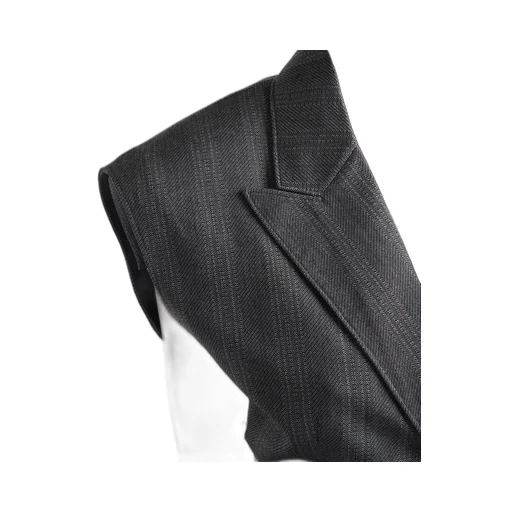 Single-breasted pinstripe wool vest