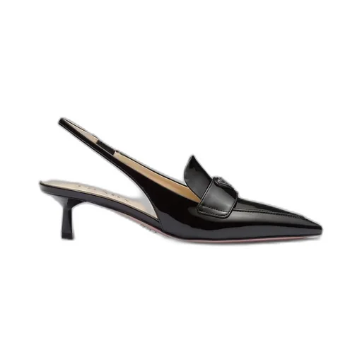 Patent leather slingbacks