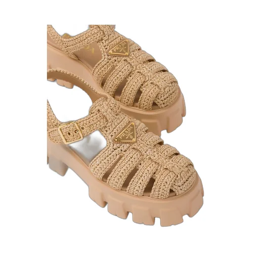 Monolith crochet cage sandals