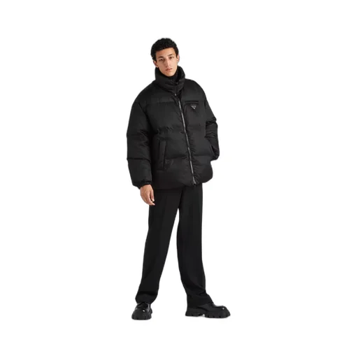 Medium-length Re-Nylon down jacket