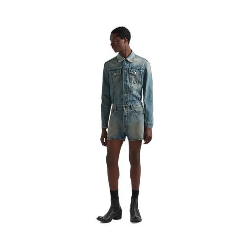 Denim blouson jacket