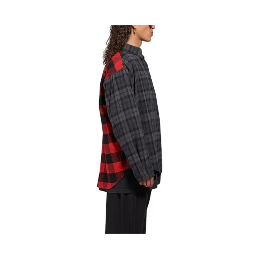 Patchwork Plaid Flannel Shirt