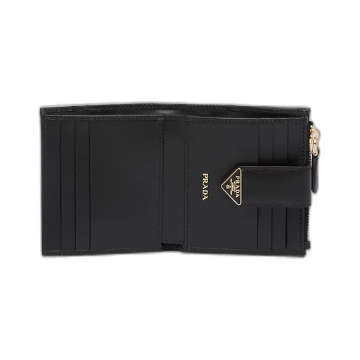 Small Saffiano and smooth leather wallet