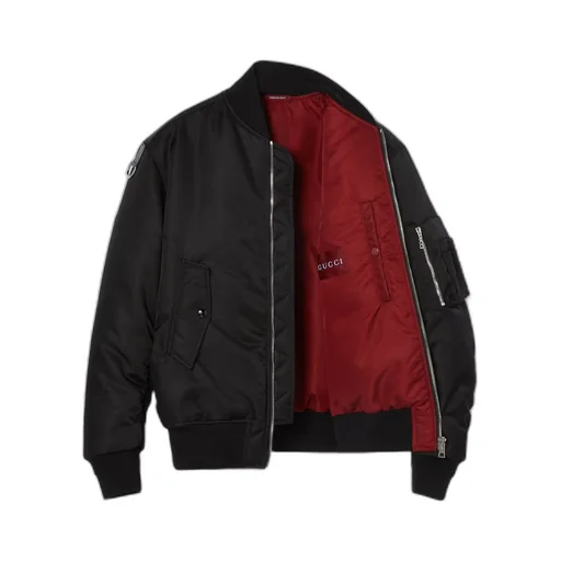Nylon twill bomber jacket