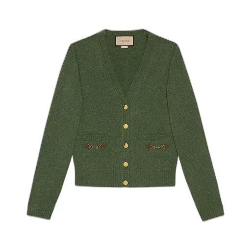 Cashmere cardigan with Horsebit