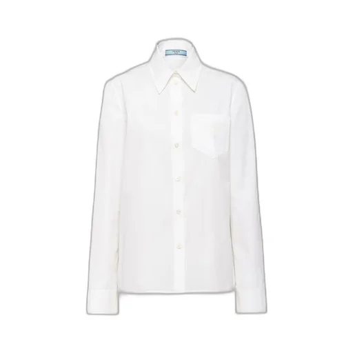 Embroidered poplin shirt