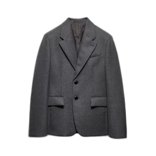 Single-breasted wool jacket