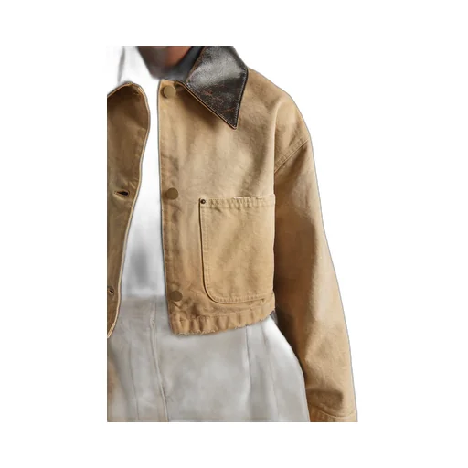 Cropped canvas jacket