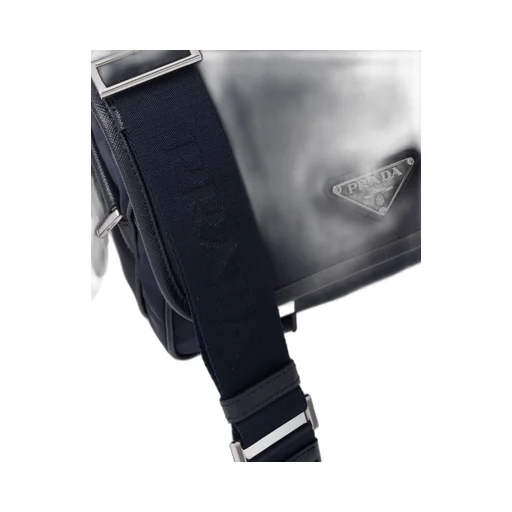 Re-Nylon and Saffiano leather shoulder bag